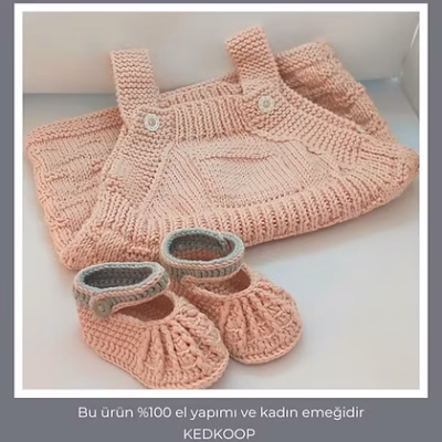 Pudra Renkli Patikli Salopet