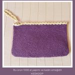 Mor motifli Clutch - Görsel 3