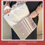 Kağıt İp Clutch Çanta - Görsel 2