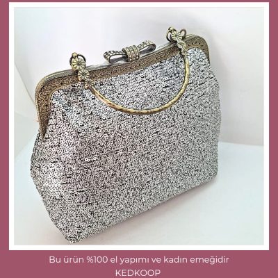 Payetli Gece Çantası