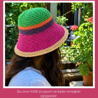 Kağıt İp Örgü Şapka