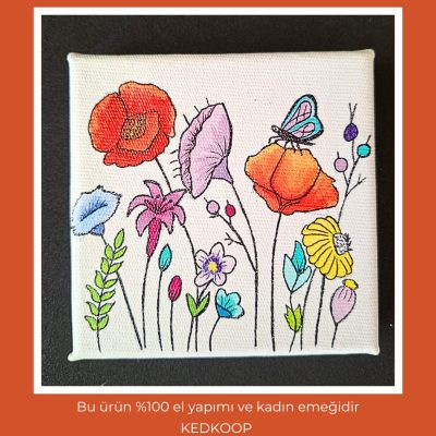 Çiçekler mini tual