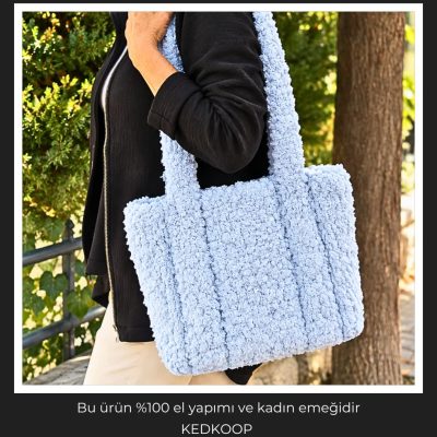 Gri kadife çanta